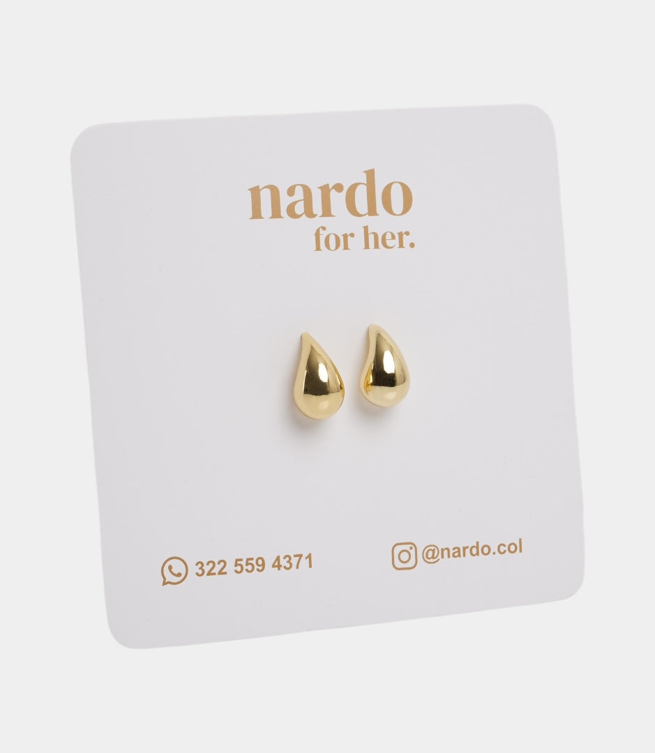 Aretes Gotitas doradas